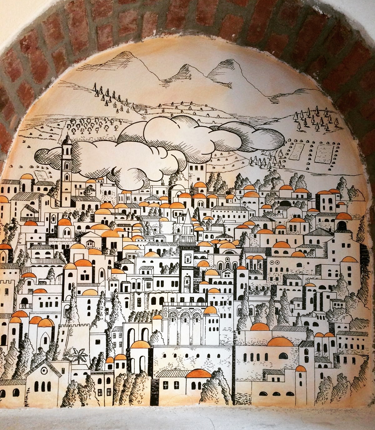 Paesaggio fornasetti decorazione