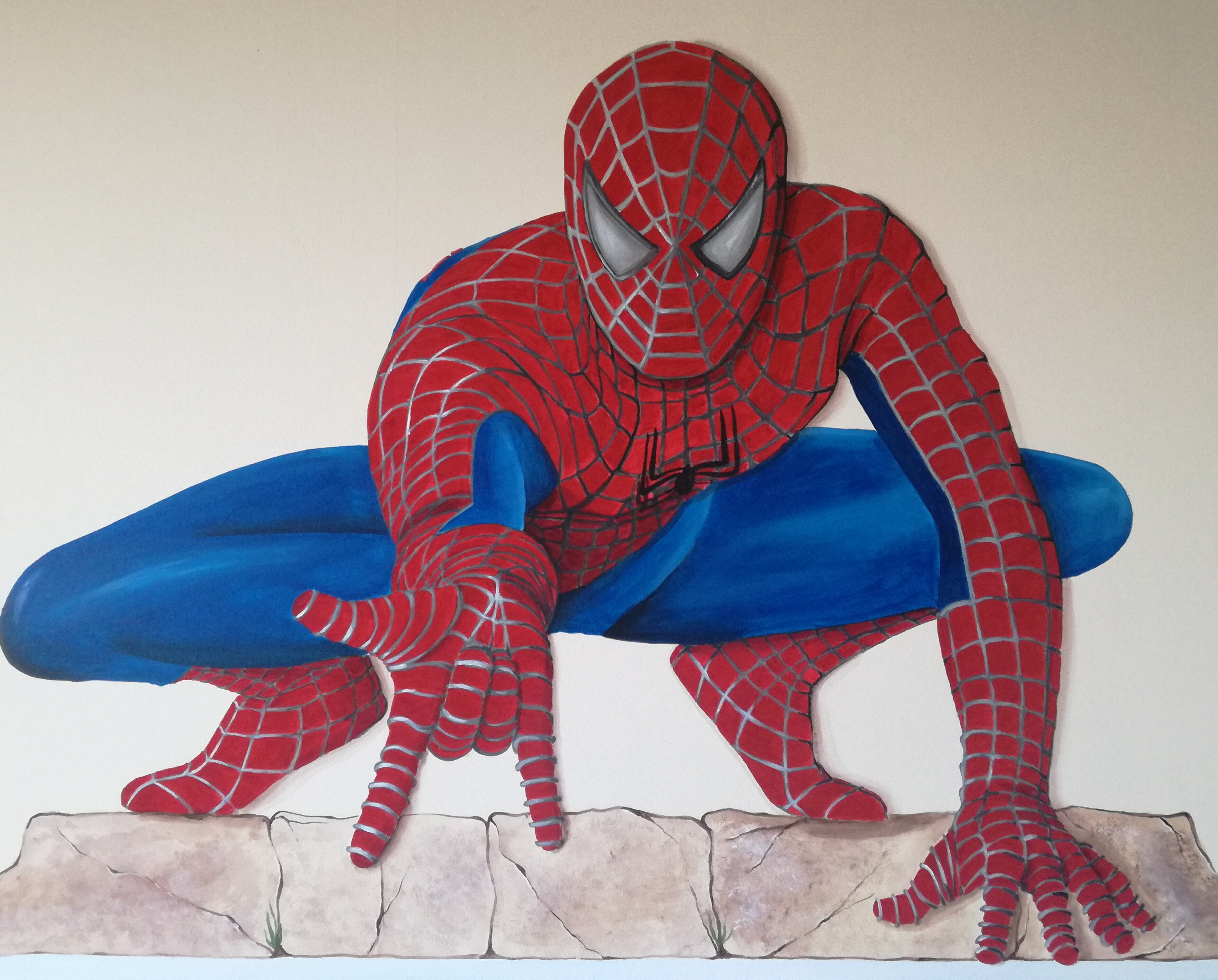 decorazione murale, spiderman
